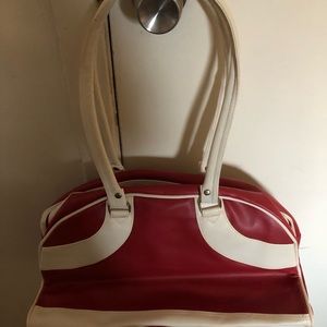 Vintage Disney Mickey, travel bag, red and White.